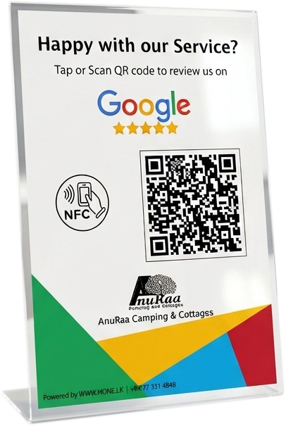 Custom Google Review NFC and QR Stand